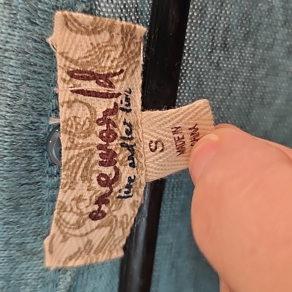 NWOT ONE WORLD Teal Knit Top - Picture 2 of 3